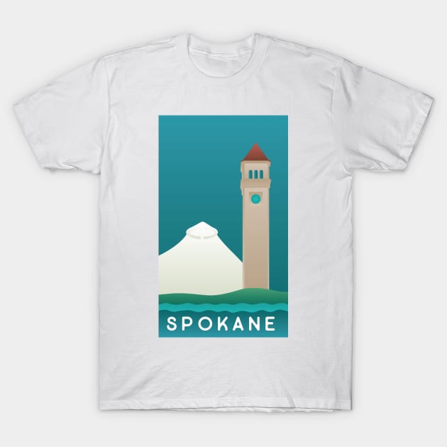 Spokane Poster T-Shirt by SkySlate